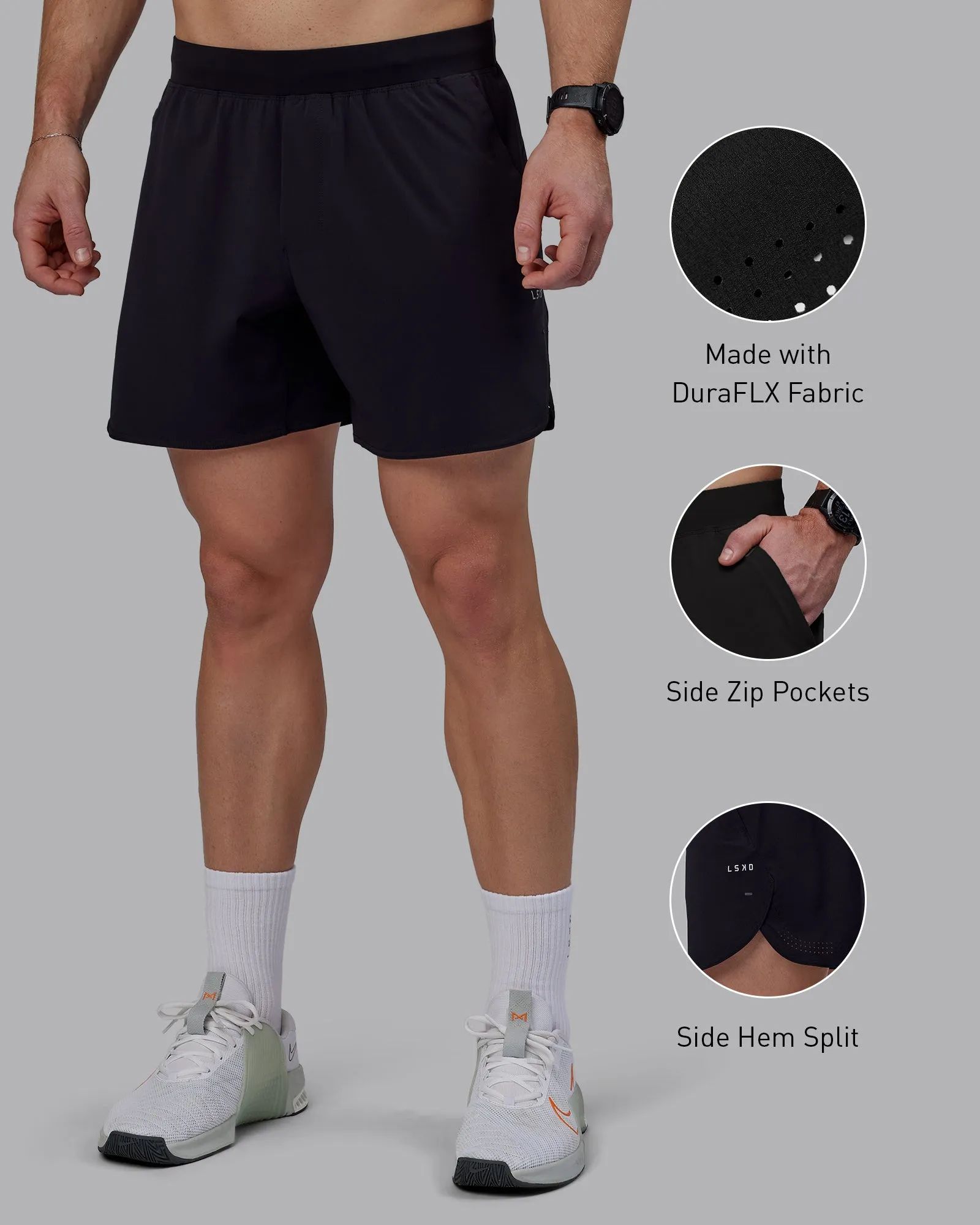 Lift 6" Performance Shorts - Black-Reflective