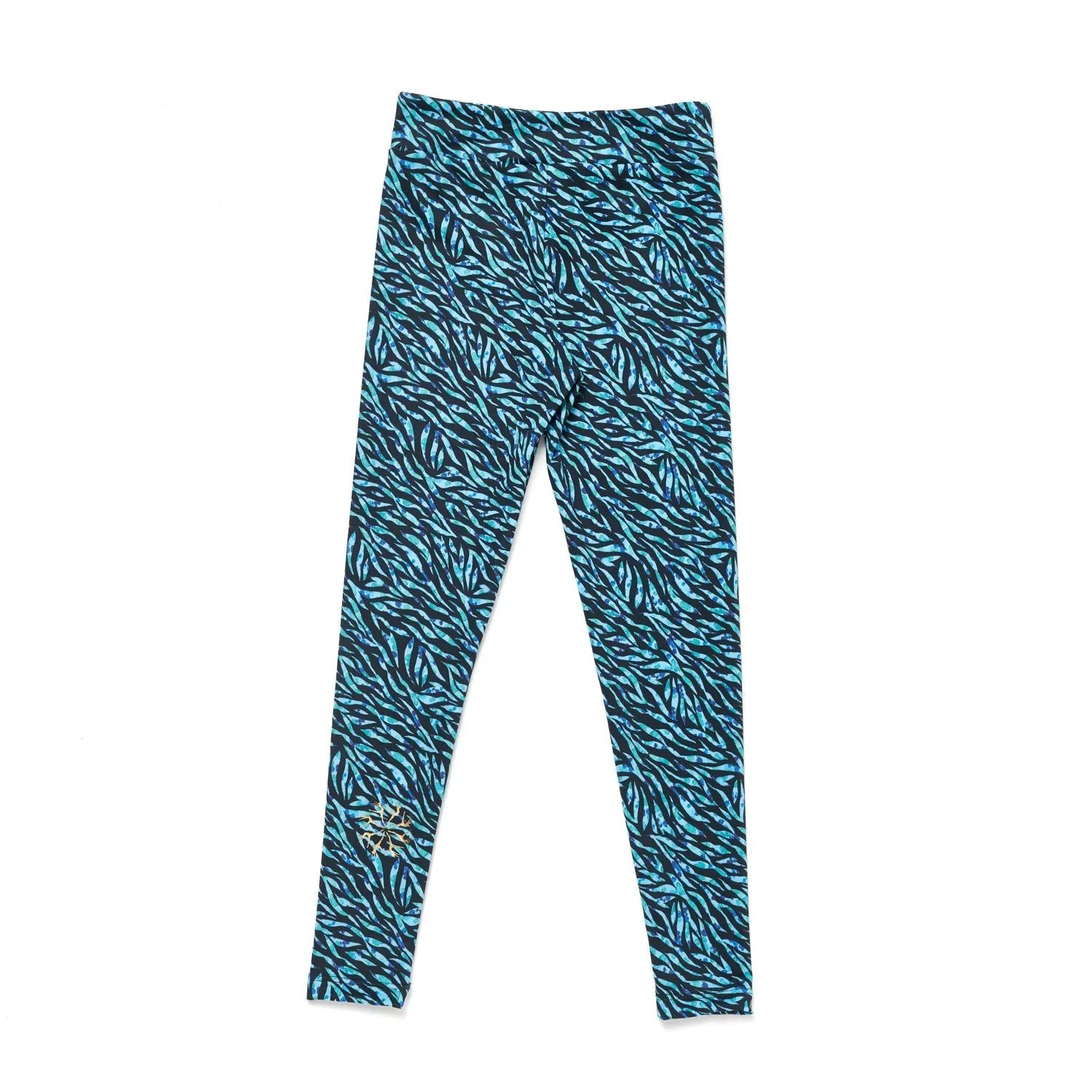 Long Legging in Blue Dappled Tiger Print