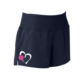 Love Pickleball Heart (Pink) | Women's Pickleball Shorts