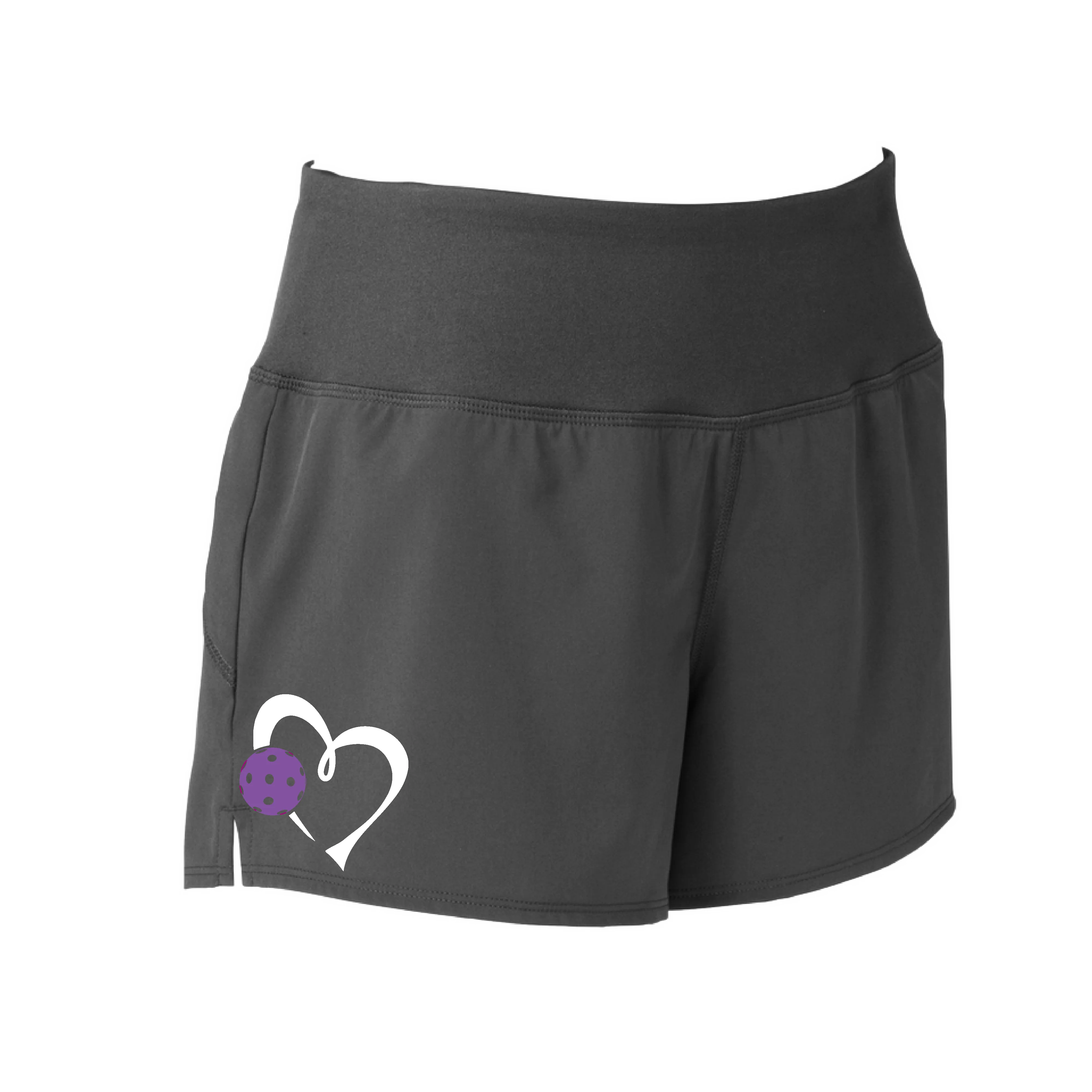 Love Pickleball Heart (Purple) | Women's Pickleball Shorts