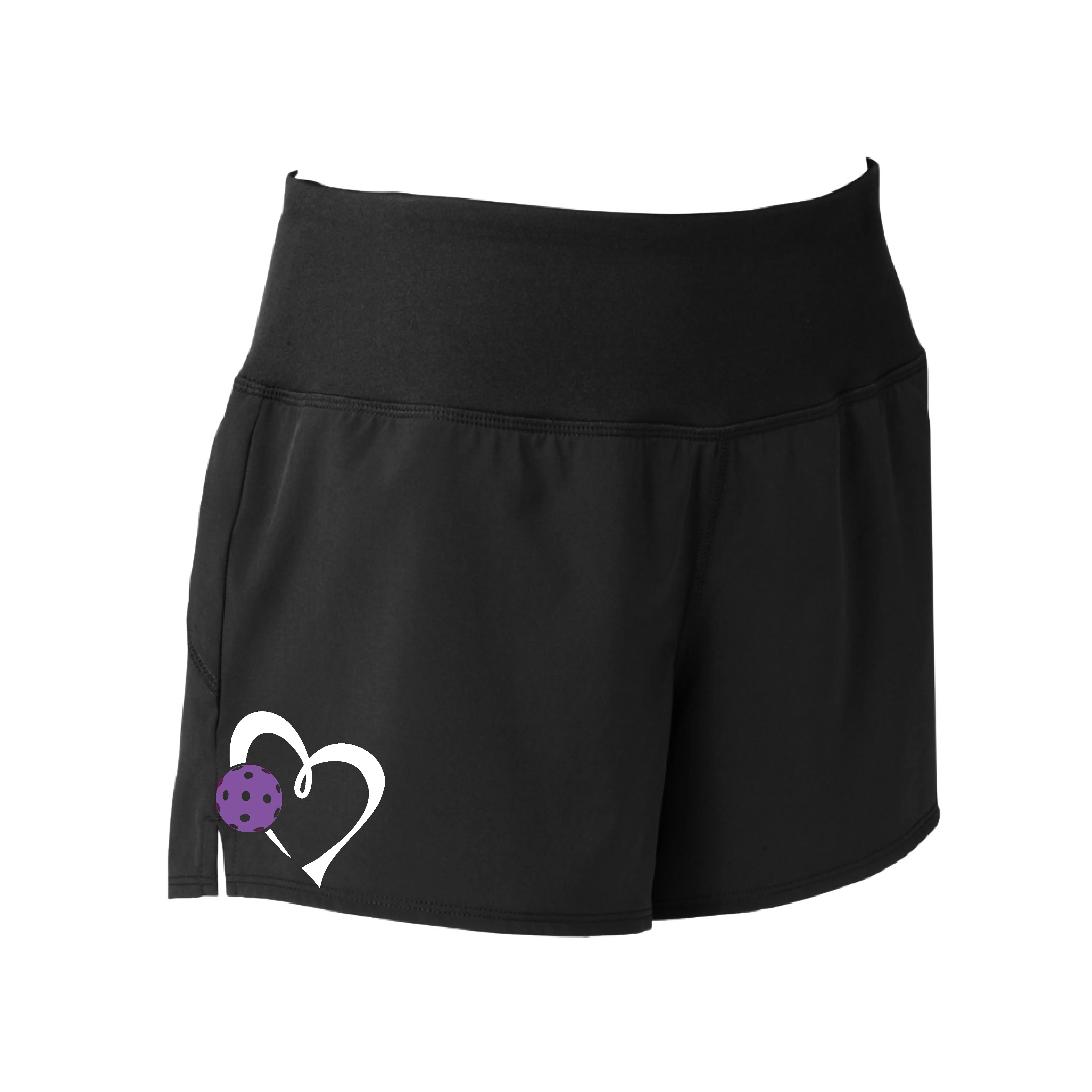 Love Pickleball Heart (Purple) | Women's Pickleball Shorts