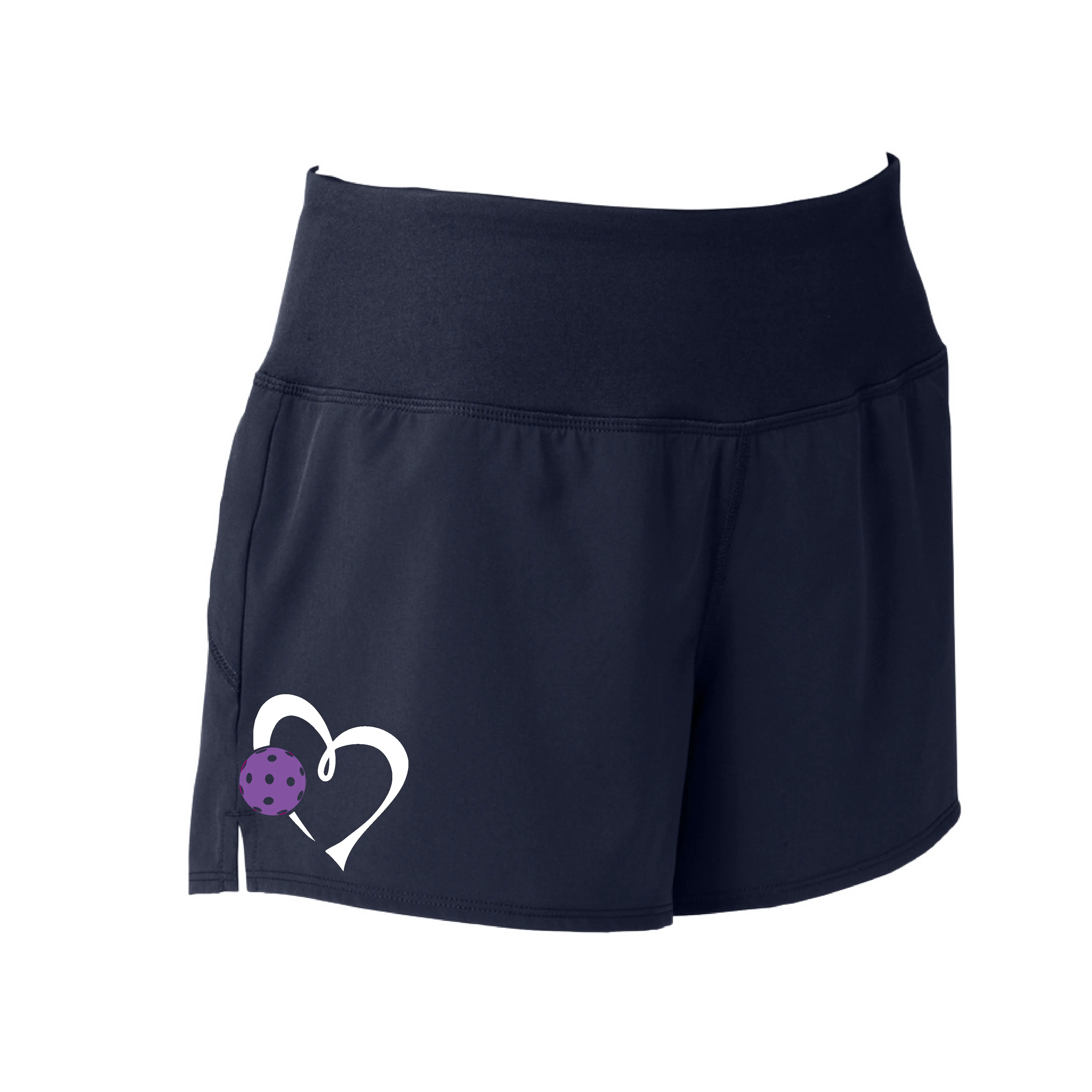 Love Pickleball Heart (Purple) | Women's Pickleball Shorts