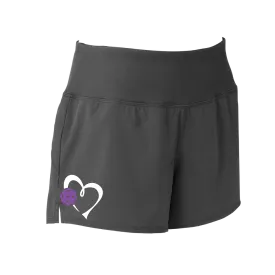 Love Pickleball Heart (Purple) | Women's Pickleball Shorts