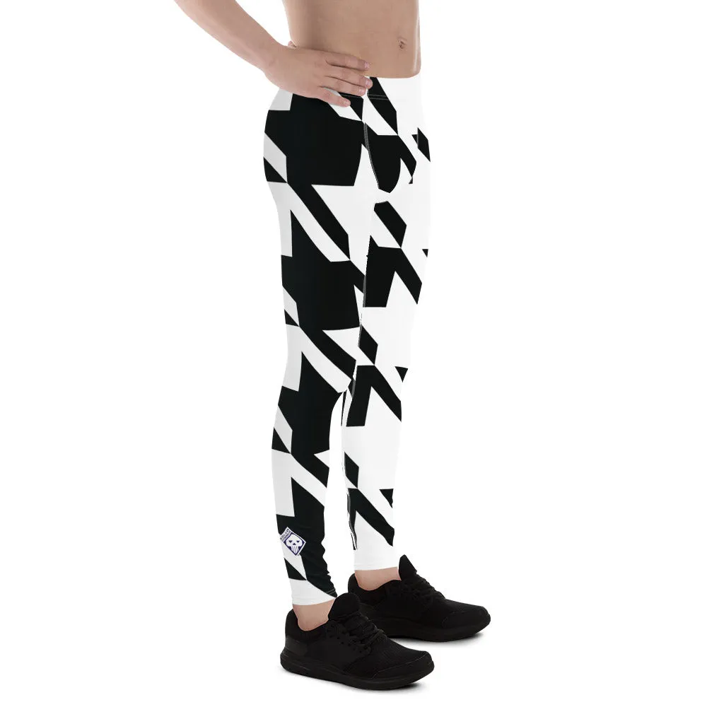 Men's Athletic Leggings - Houndstooth 001