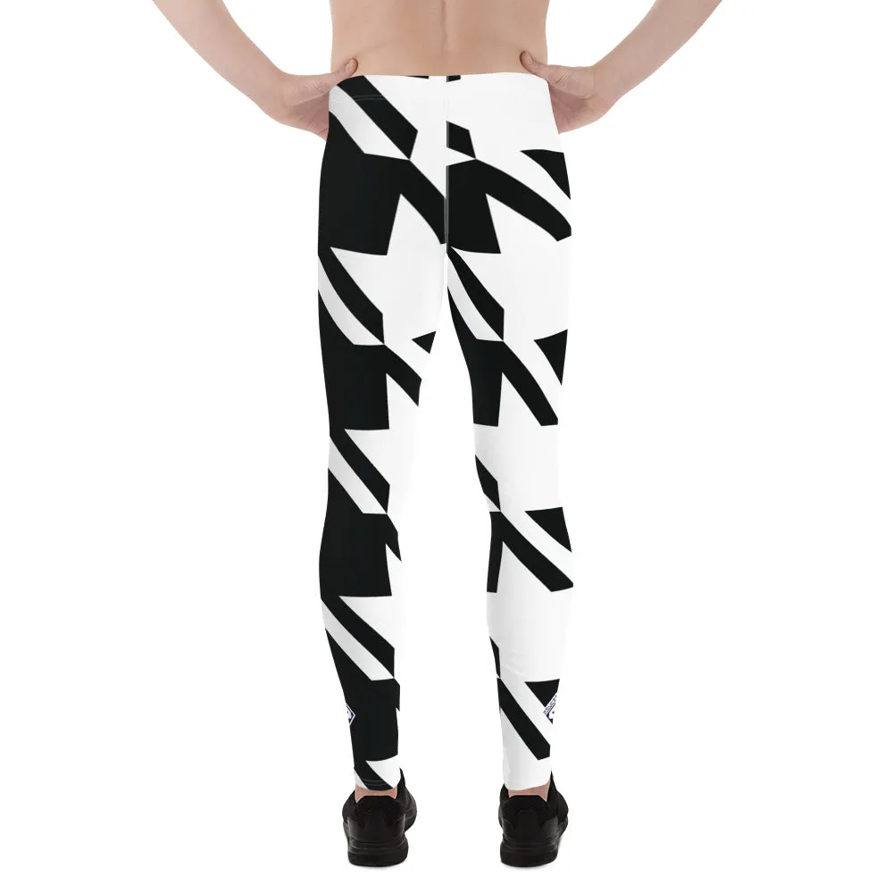 Men's Athletic Leggings - Houndstooth 001