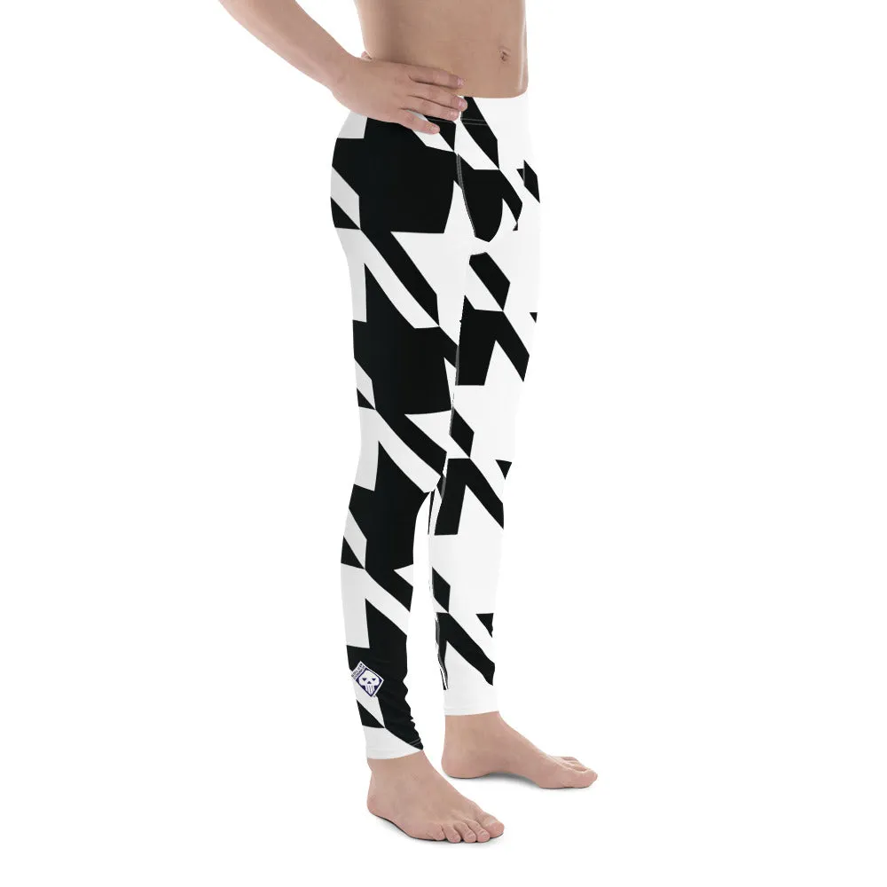 Men's Athletic Leggings - Houndstooth 001