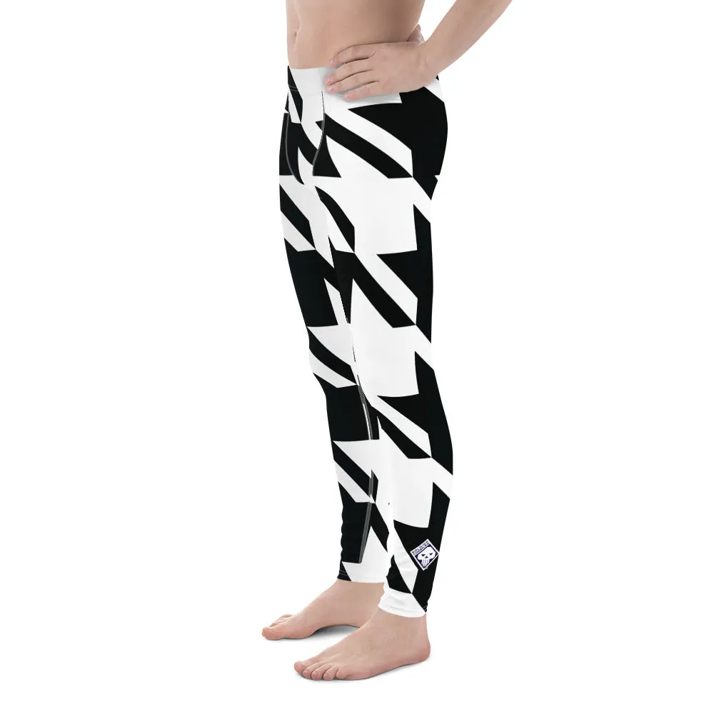 Men's Athletic Leggings - Houndstooth 001