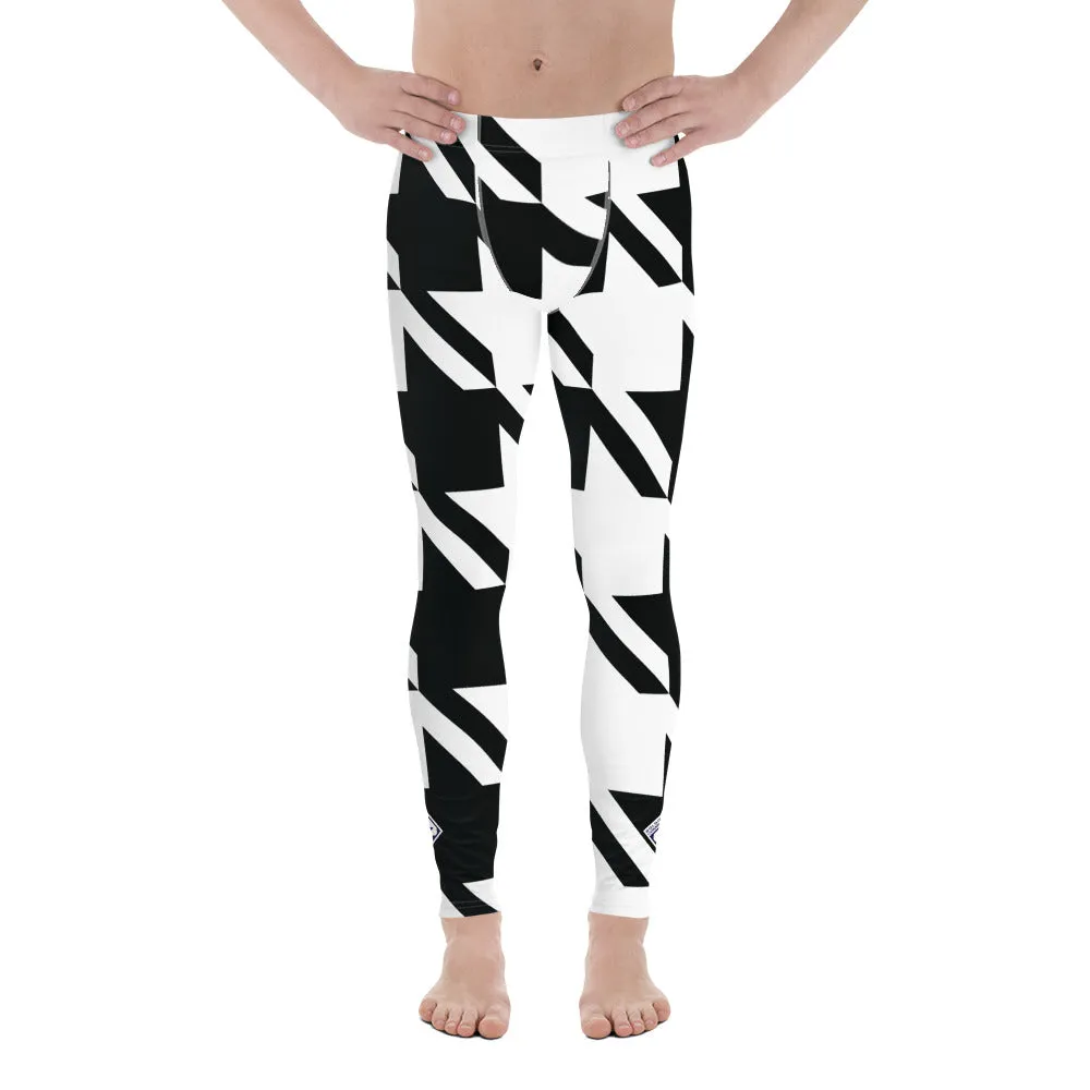 Men's Athletic Leggings - Houndstooth 001