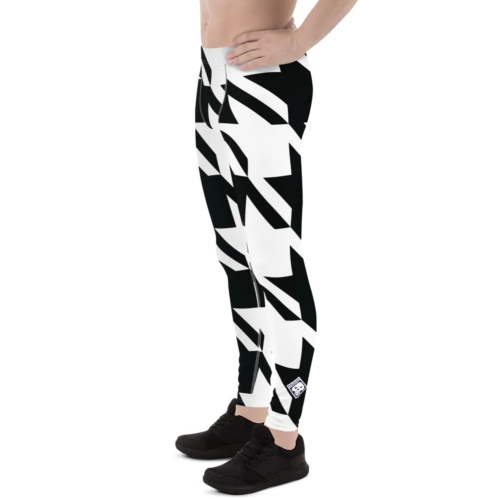 Men's Athletic Leggings - Houndstooth 001