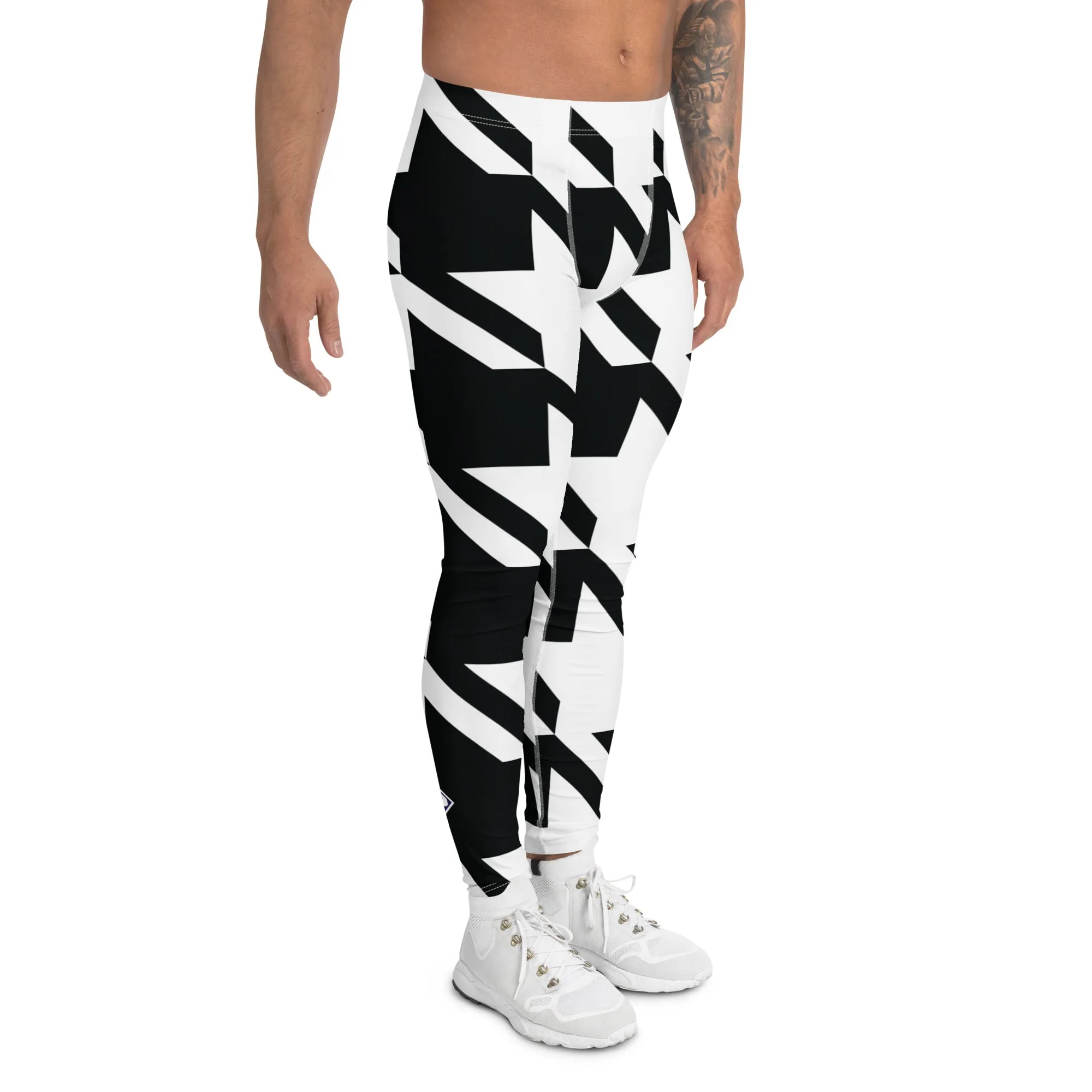 Men's Athletic Leggings - Houndstooth 001