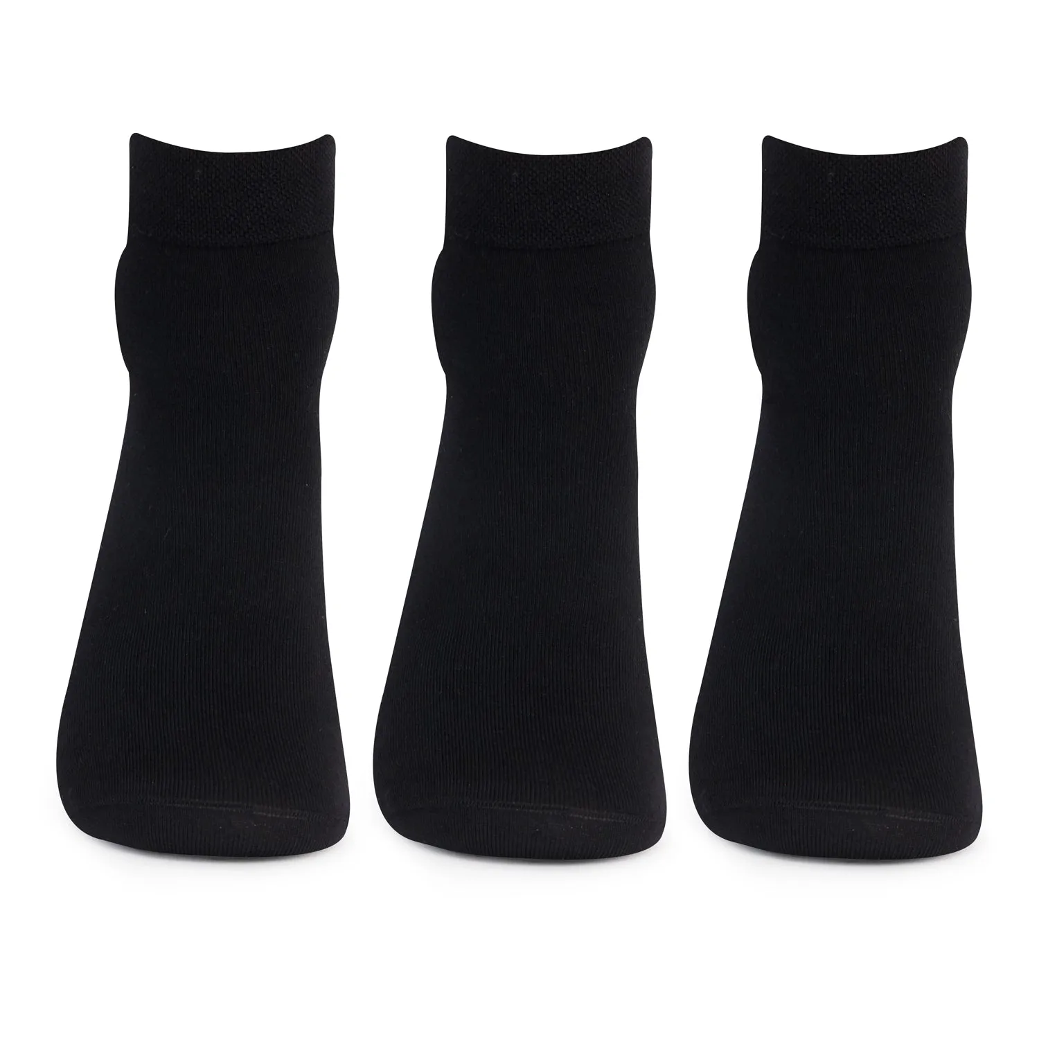 Men's Bamboo Ankle Dress Socks | Black - Pack of 3