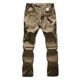 Mens Outdoor Elastic Detachable Water Repellent Sport Pants