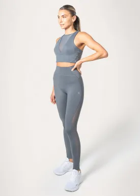 Mesh Panel Legging Grey