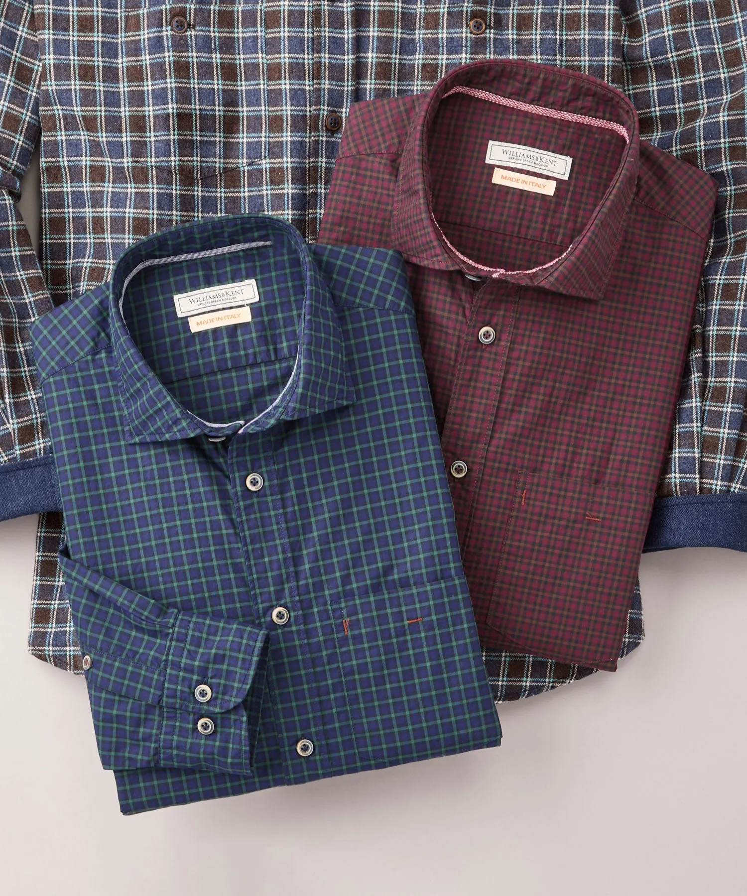 Mini Box Check Long Sleeve Sport Shirt