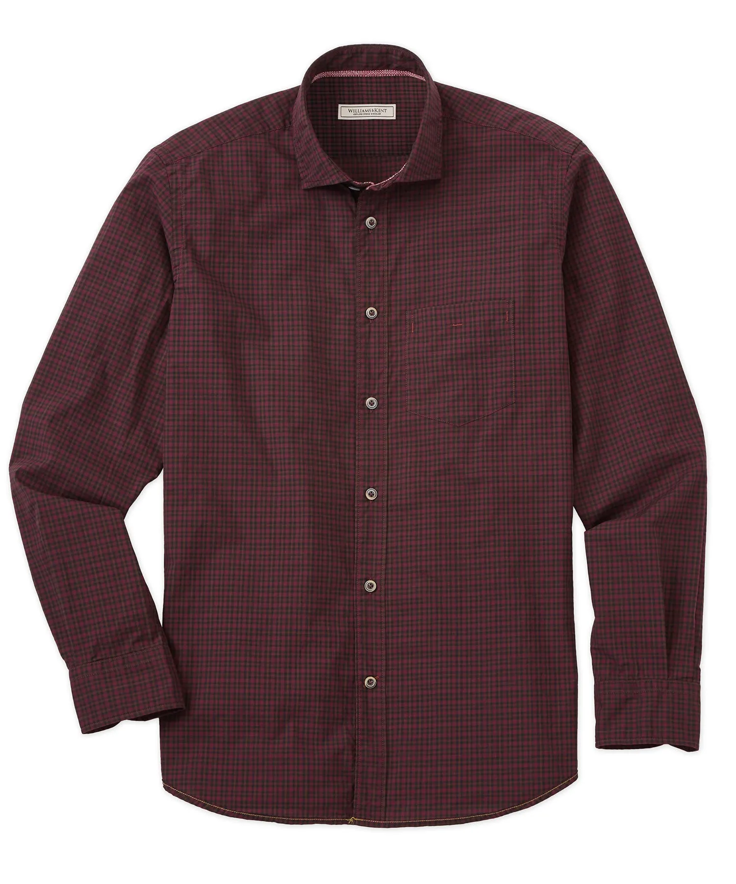 Mini Box Check Long Sleeve Sport Shirt