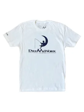 Navy DreamsWork Tee in White