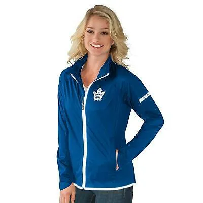 NHL Toronto Maple Leafs Womens Hockey Light Weight Full Zip Jacket, Size Medium