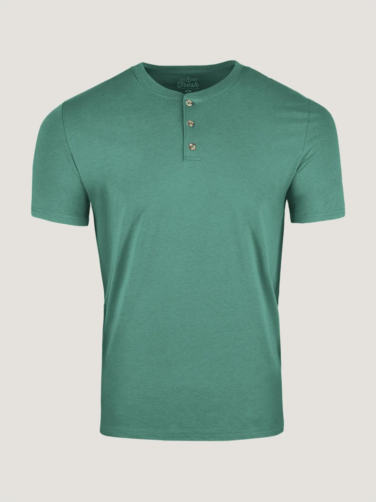 Pine Green Short Sleeve Henley