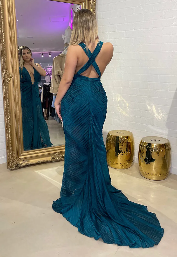 Sirena Dress Teal | Lexi