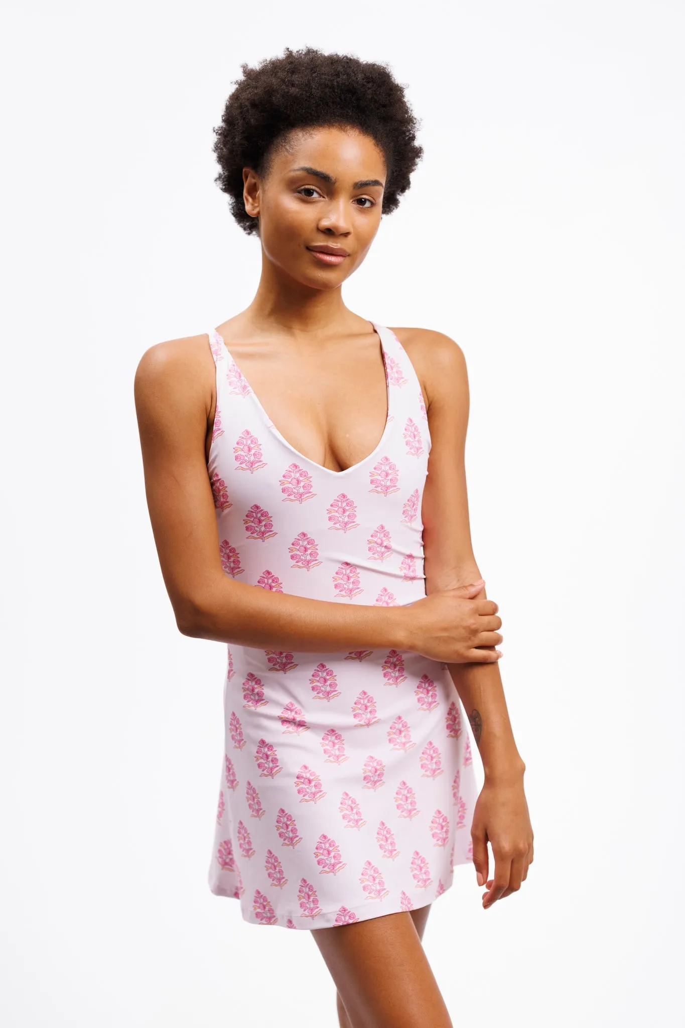 The Camilla Dress - Pinkberry Block