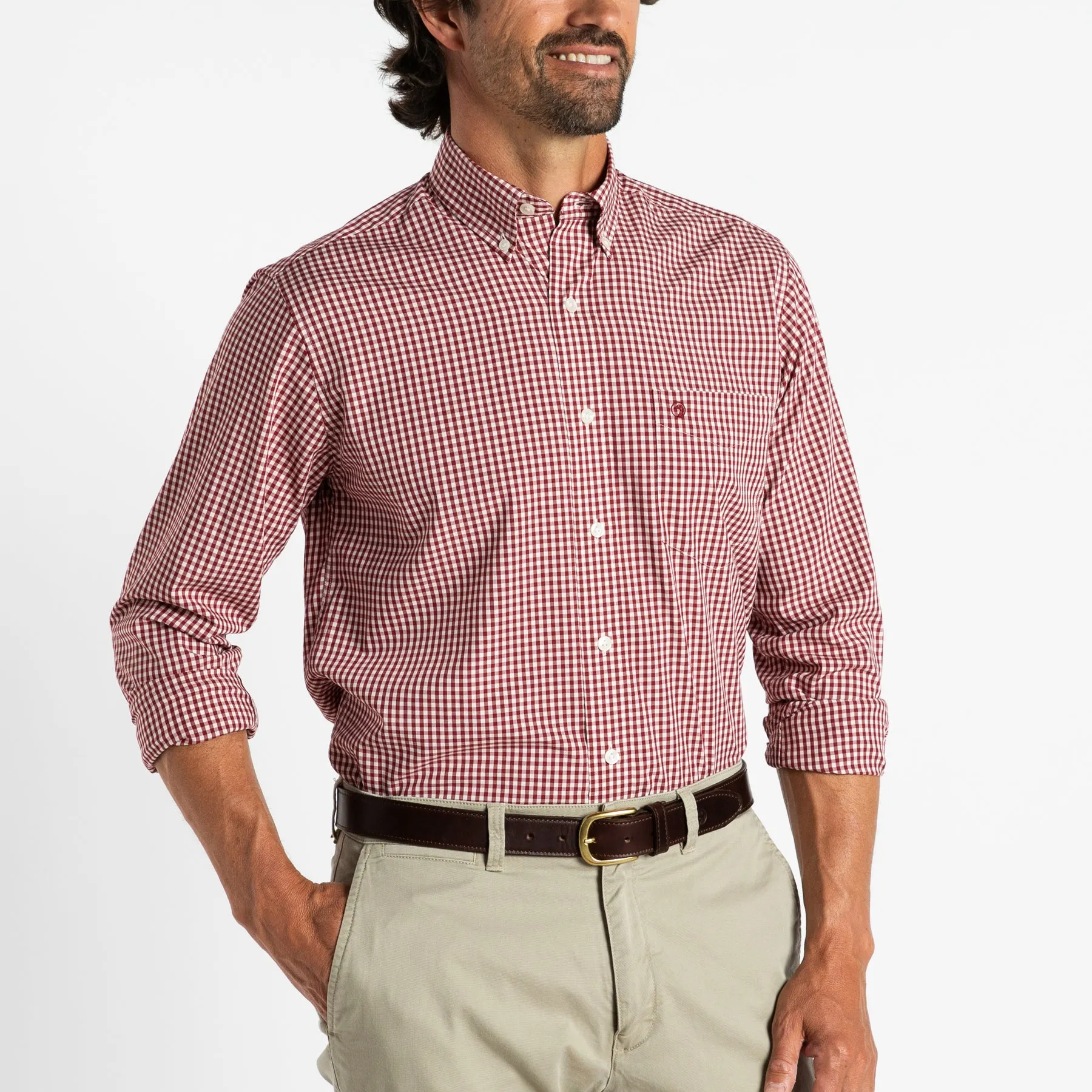 Walton Gingham Performance Poplin Sport Shirt