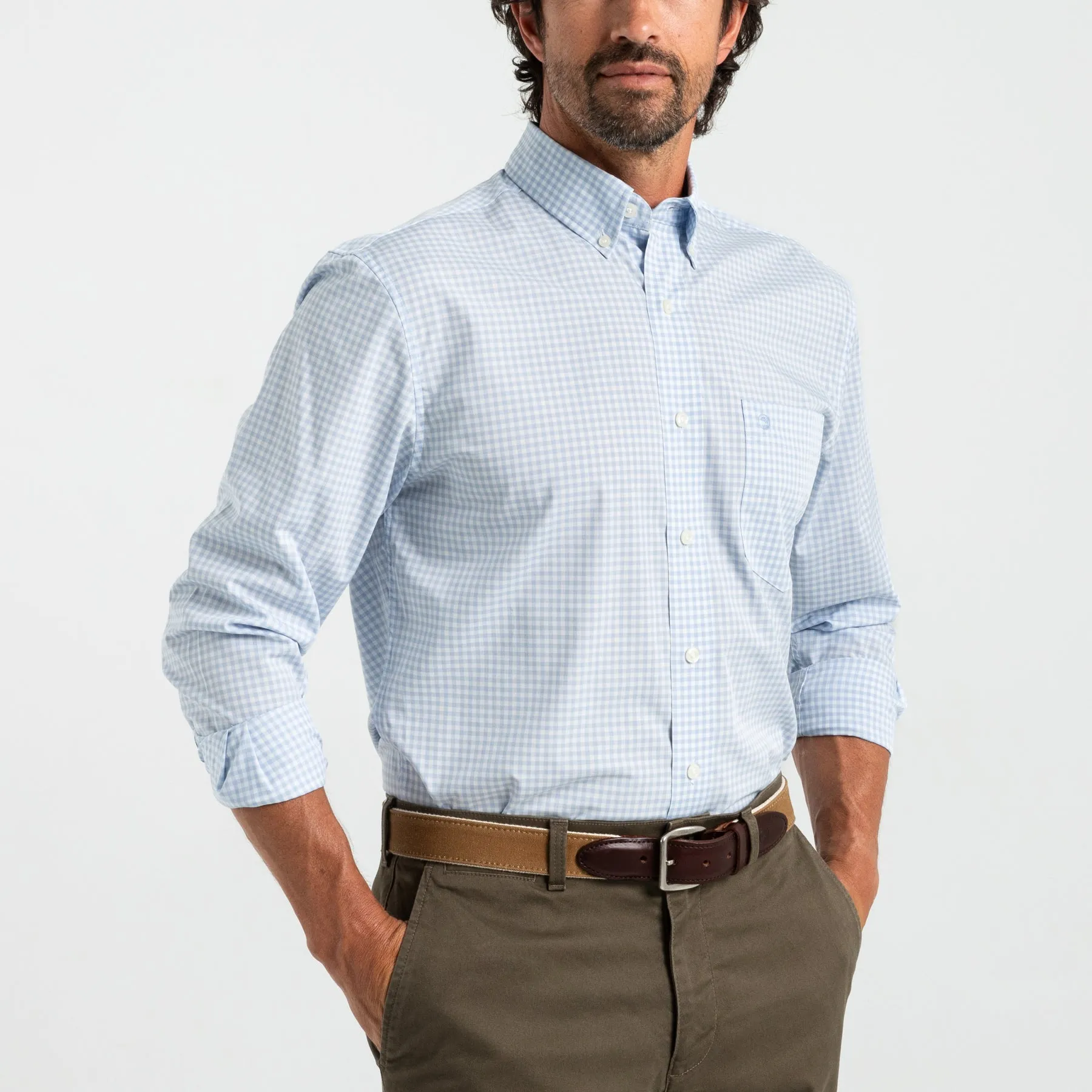 Walton Gingham Performance Poplin Sport Shirt