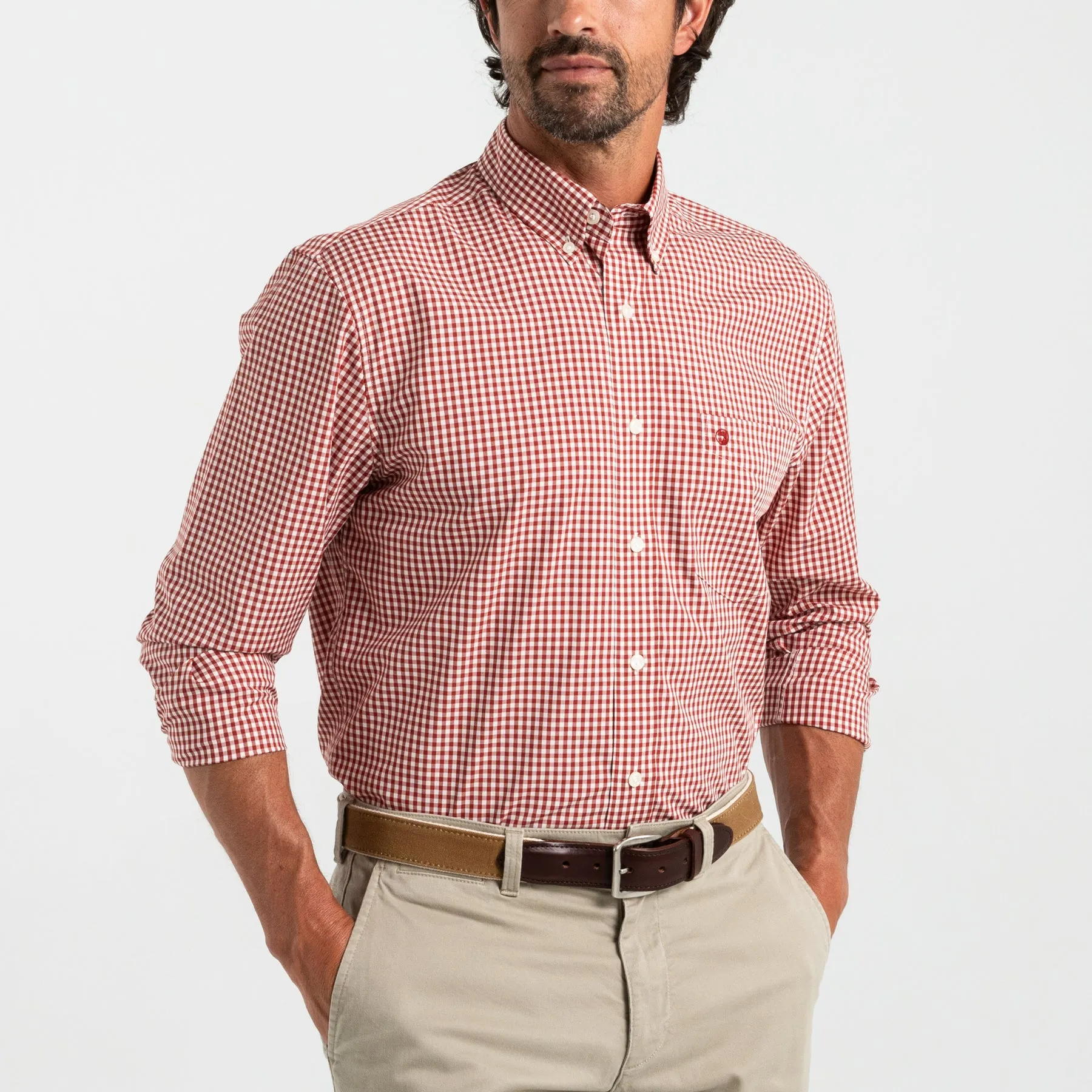 Walton Gingham Performance Poplin Sport Shirt