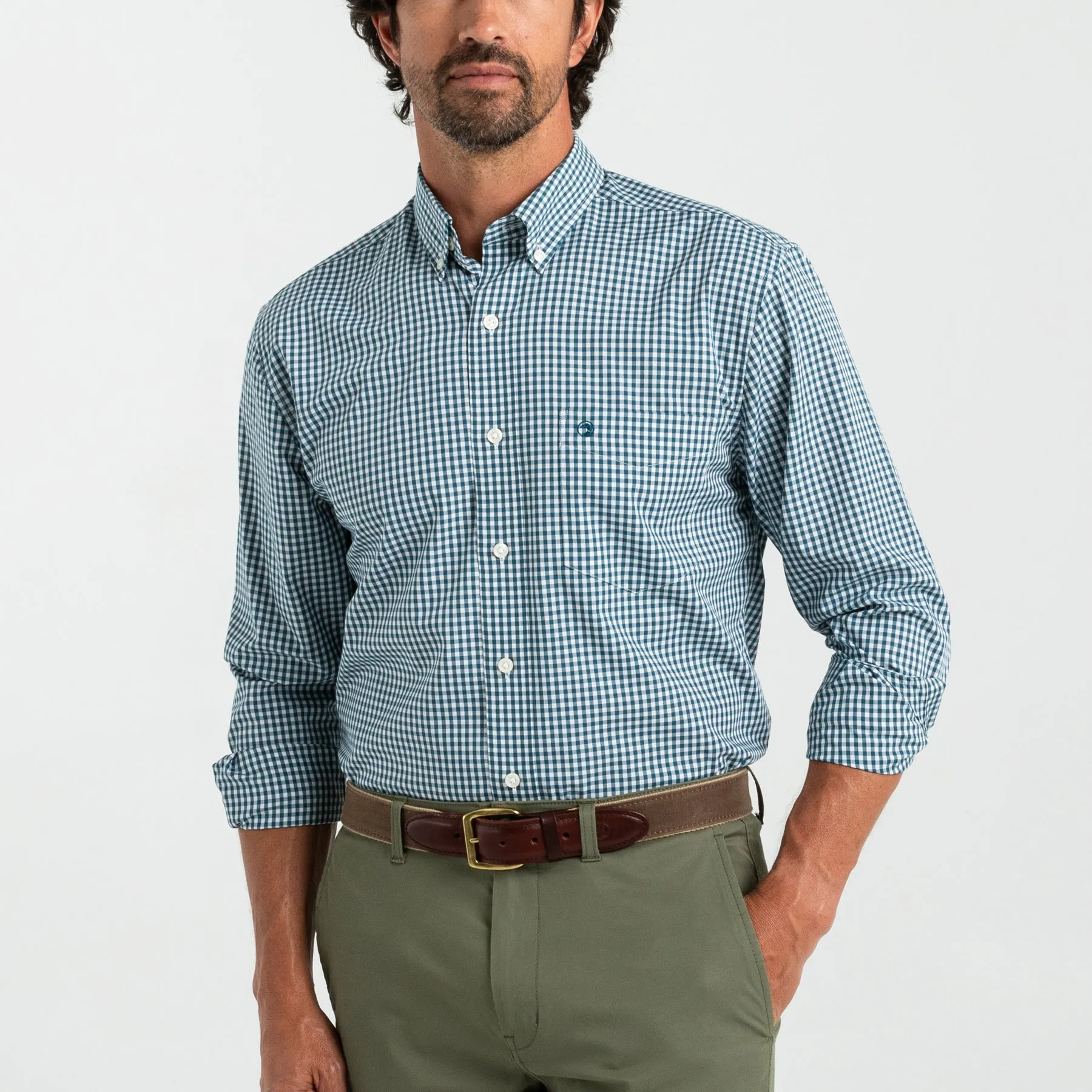 Walton Gingham Performance Poplin Sport Shirt