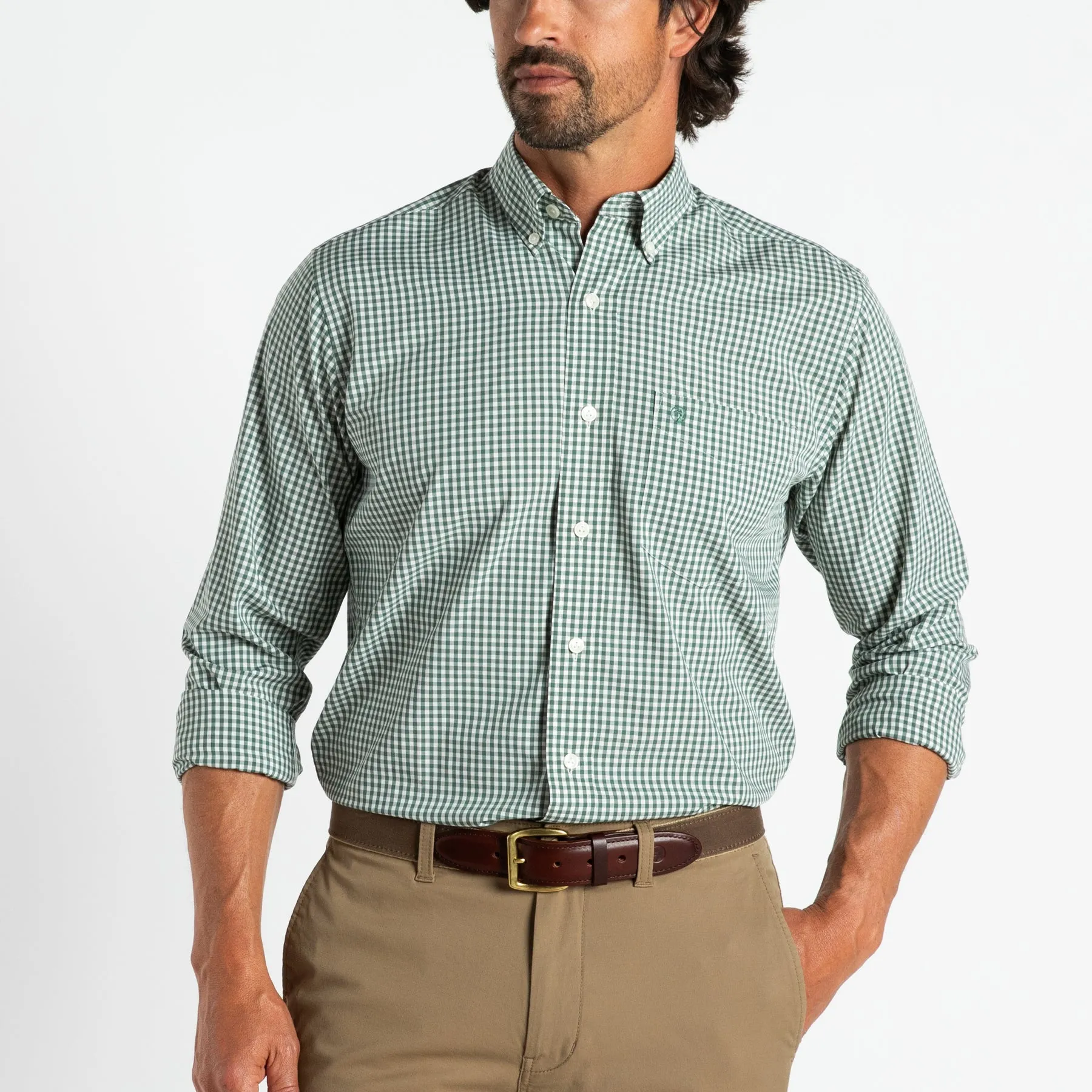 Walton Gingham Performance Poplin Sport Shirt