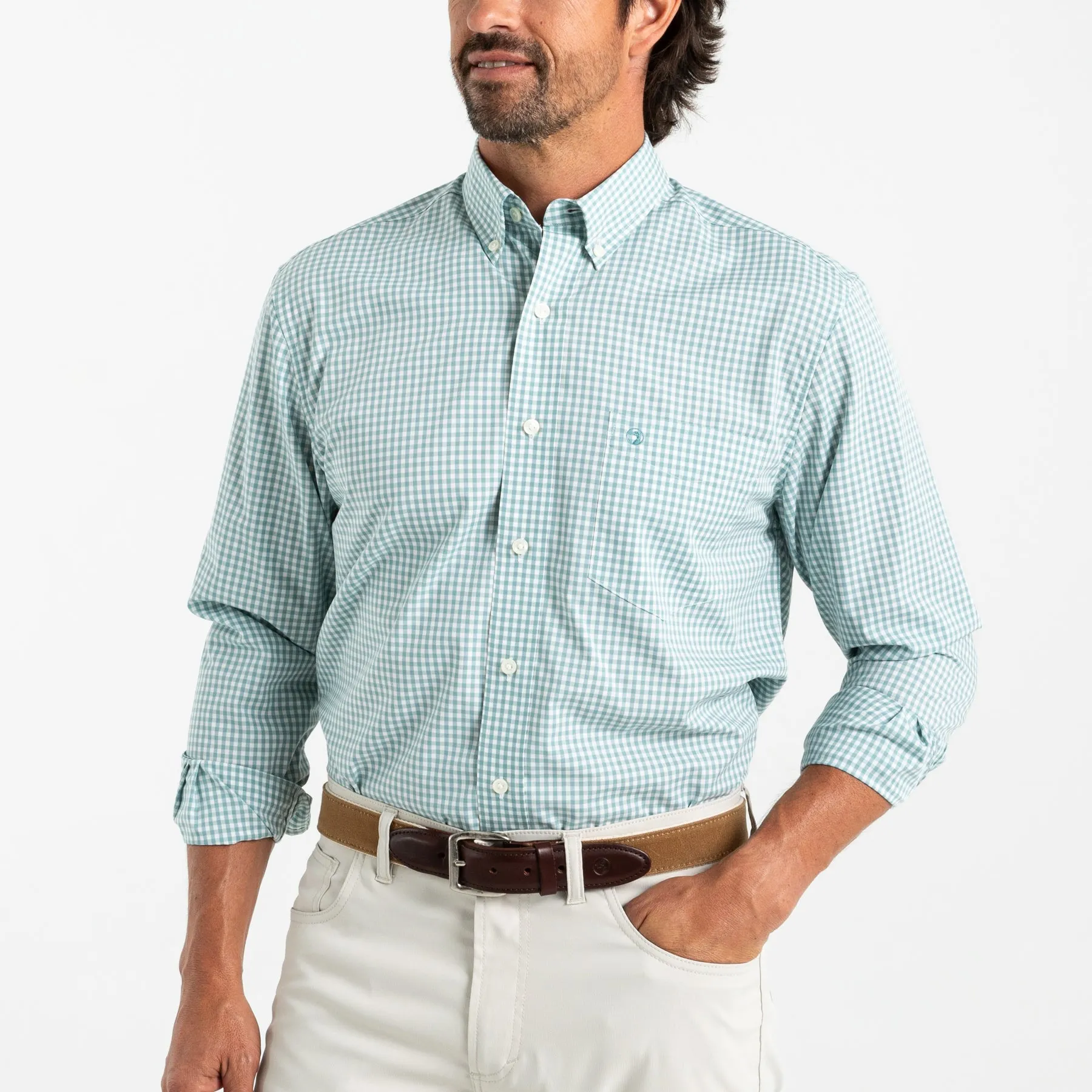 Walton Gingham Performance Poplin Sport Shirt