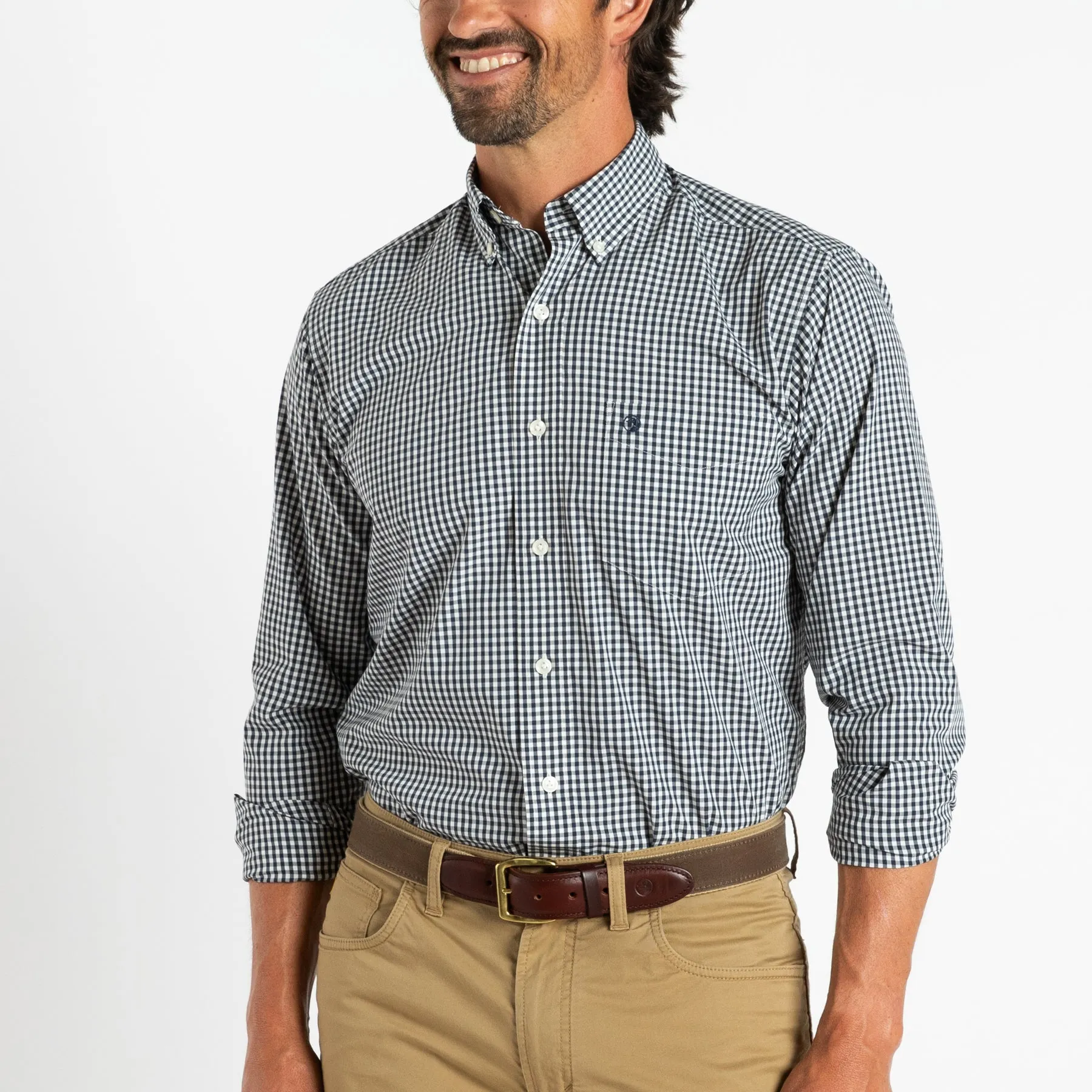 Walton Gingham Performance Poplin Sport Shirt