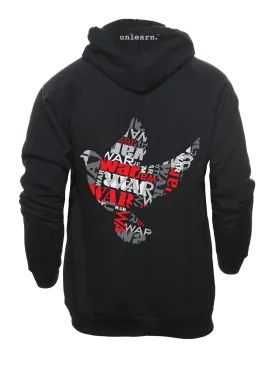 War Dove - Gender Neutral Black Fleece Zipper Hoodie*