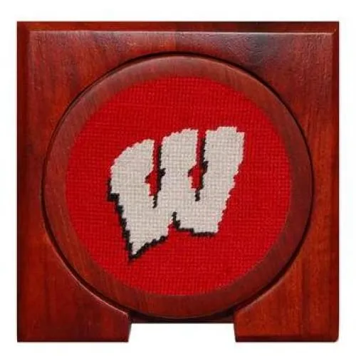 WISCONSIN NEEDLEPOINT COASTER SET