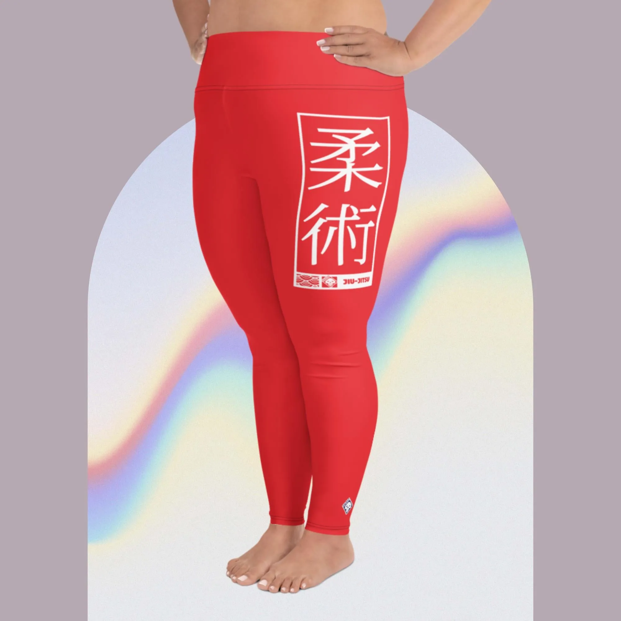 Women's Plus Size Yoga Pants Workout Leggings For Jiu Jitsu 001 - Scarlet