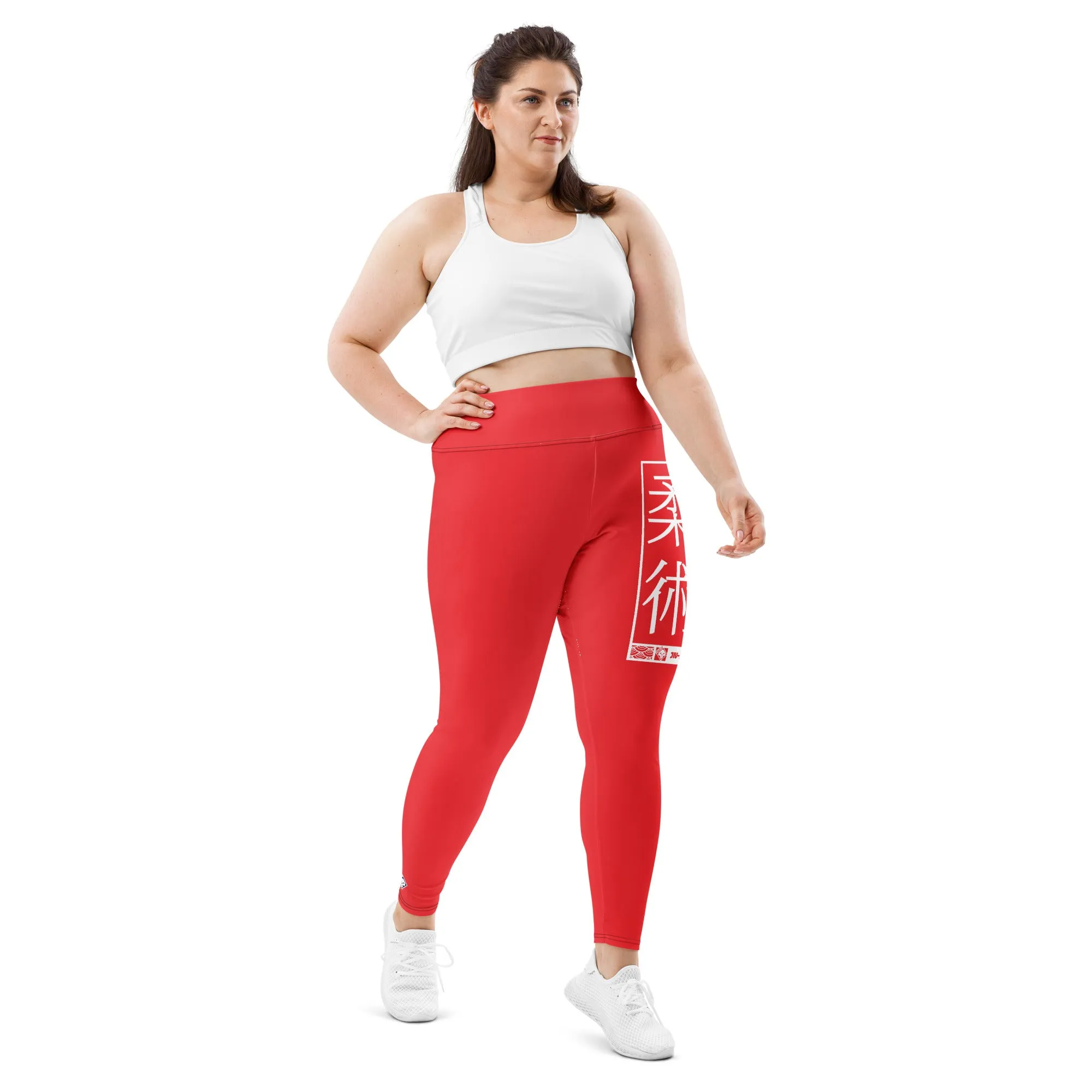 Women's Plus Size Yoga Pants Workout Leggings For Jiu Jitsu 001 - Scarlet