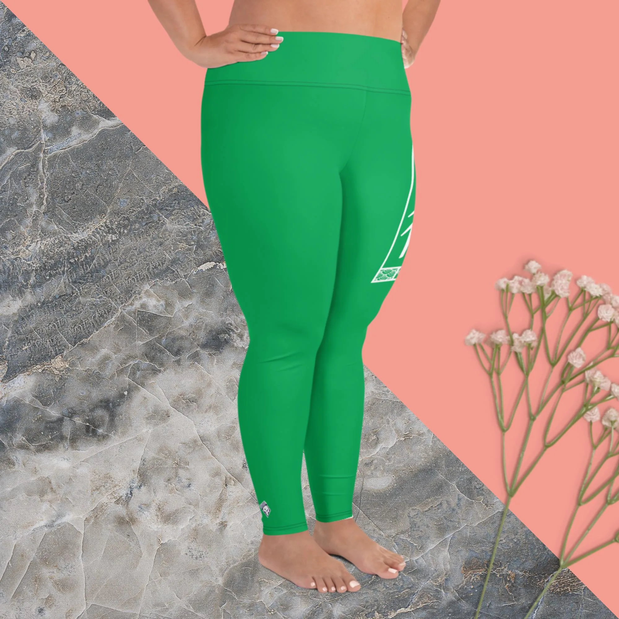 Women's Plus Size Yoga Pants Workout Leggings For Jiu Jitsu 009 - Jade