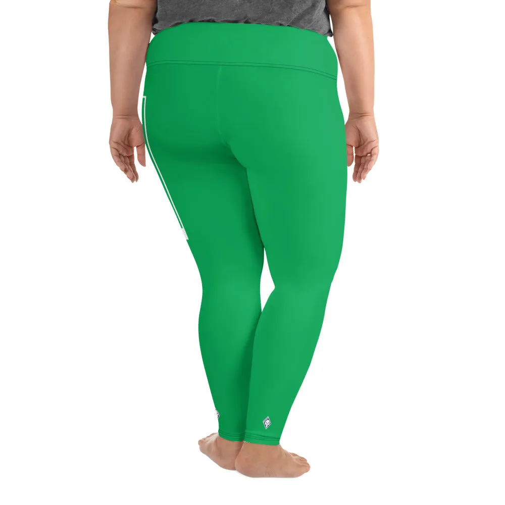 Women's Plus Size Yoga Pants Workout Leggings For Jiu Jitsu 009 - Jade