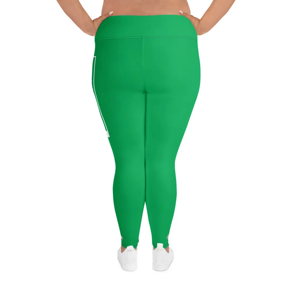 Women's Plus Size Yoga Pants Workout Leggings For Jiu Jitsu 009 - Jade