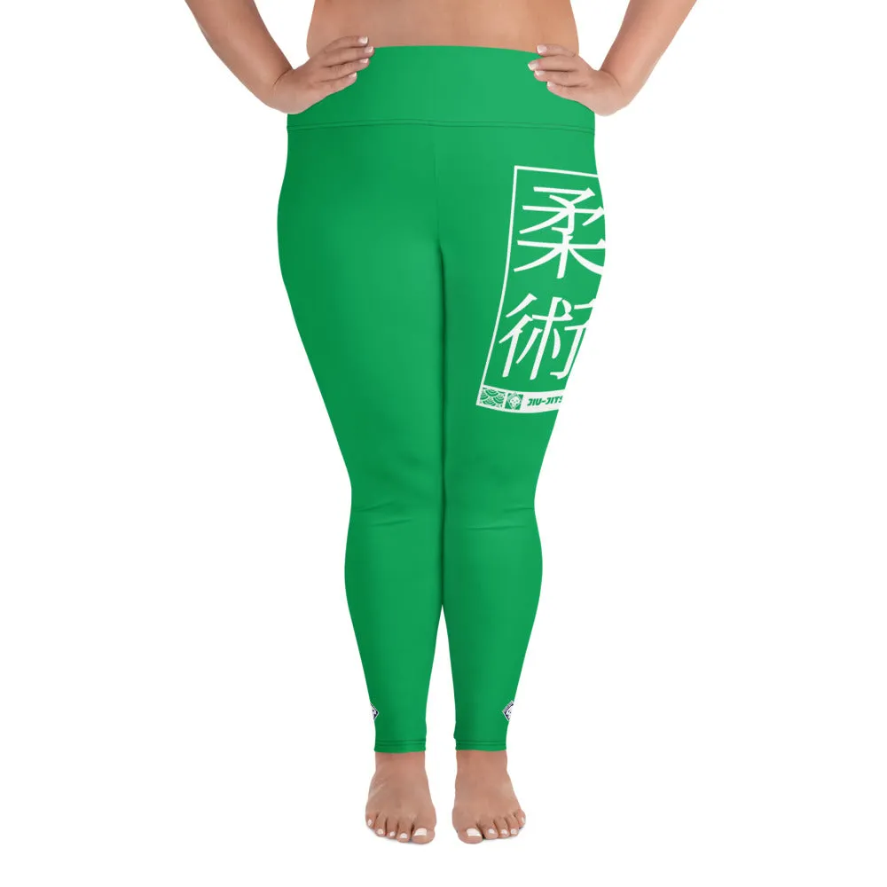 Women's Plus Size Yoga Pants Workout Leggings For Jiu Jitsu 009 - Jade