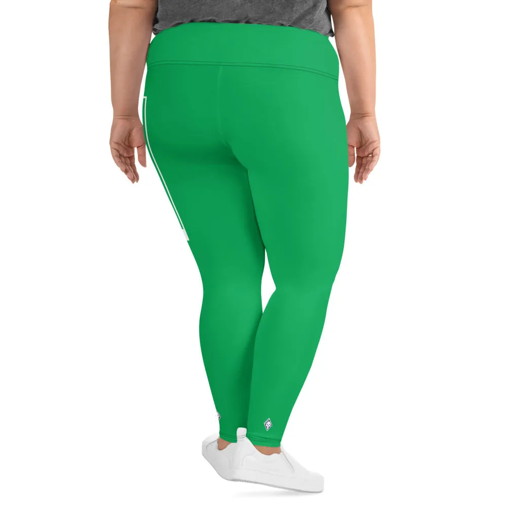 Women's Plus Size Yoga Pants Workout Leggings For Jiu Jitsu 009 - Jade