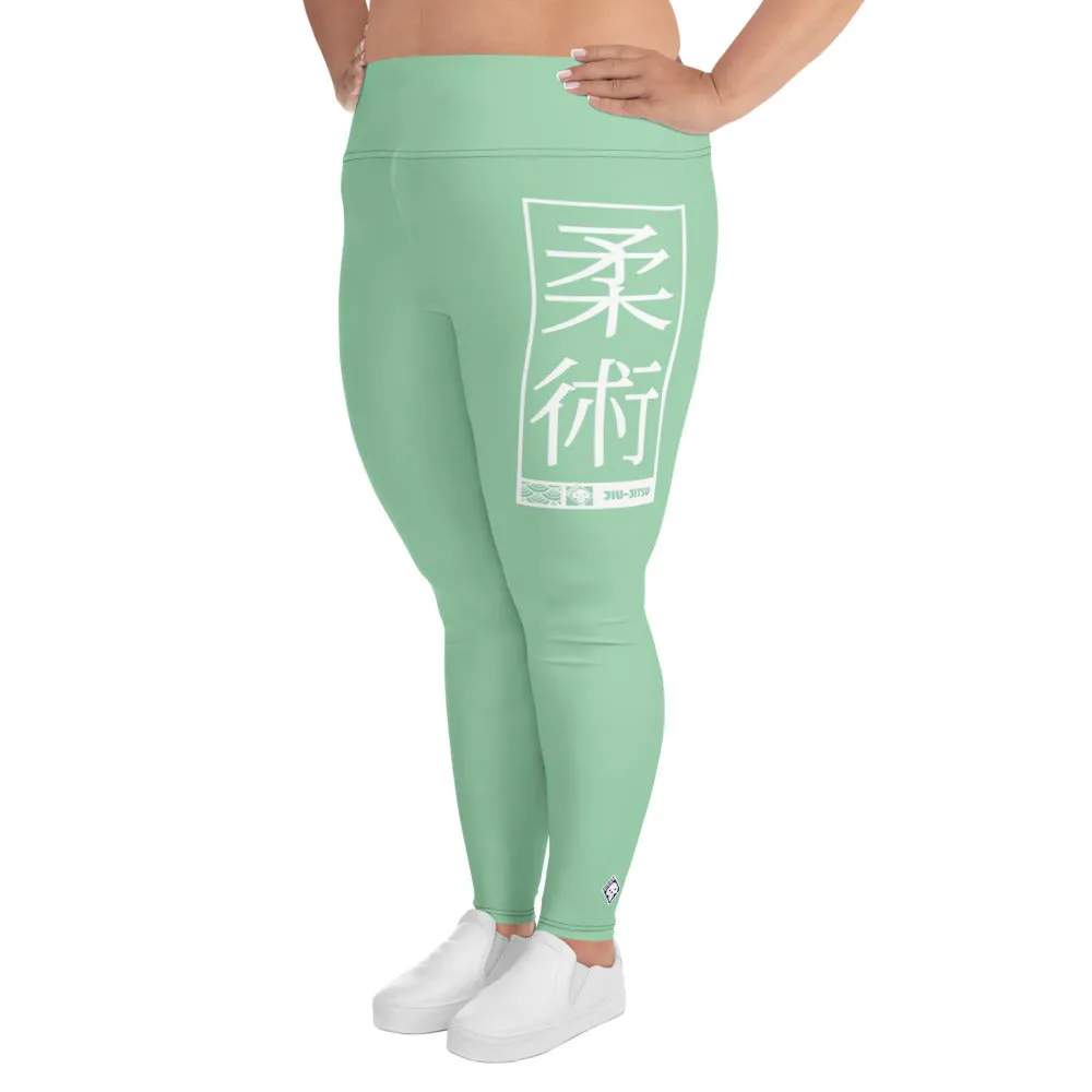 Women's Plus Size Yoga Pants Workout Leggings For Jiu Jitsu 010 - Vista Blue