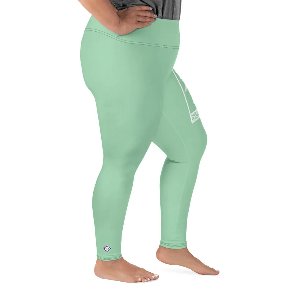 Women's Plus Size Yoga Pants Workout Leggings For Jiu Jitsu 010 - Vista Blue