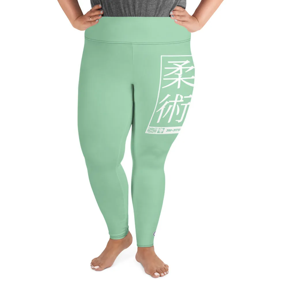 Women's Plus Size Yoga Pants Workout Leggings For Jiu Jitsu 010 - Vista Blue