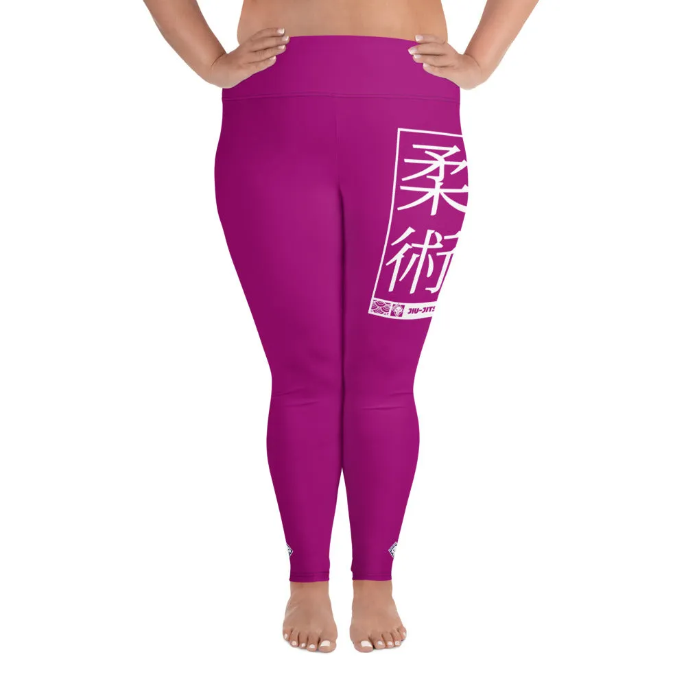 Women's Plus Size Yoga Pants Workout Leggings For Jiu Jitsu 014 - Fresh Eggplant