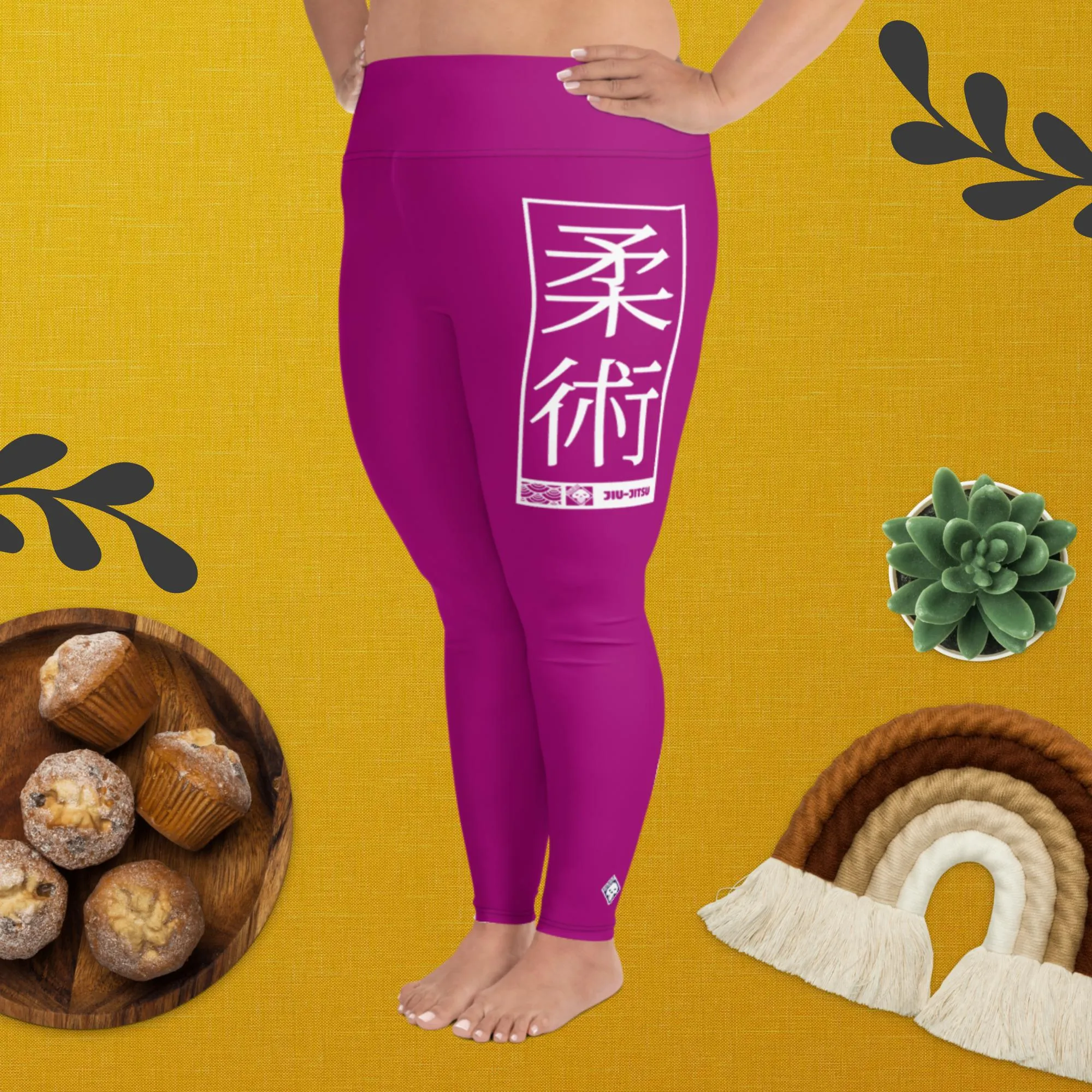 Women's Plus Size Yoga Pants Workout Leggings For Jiu Jitsu 014 - Fresh Eggplant