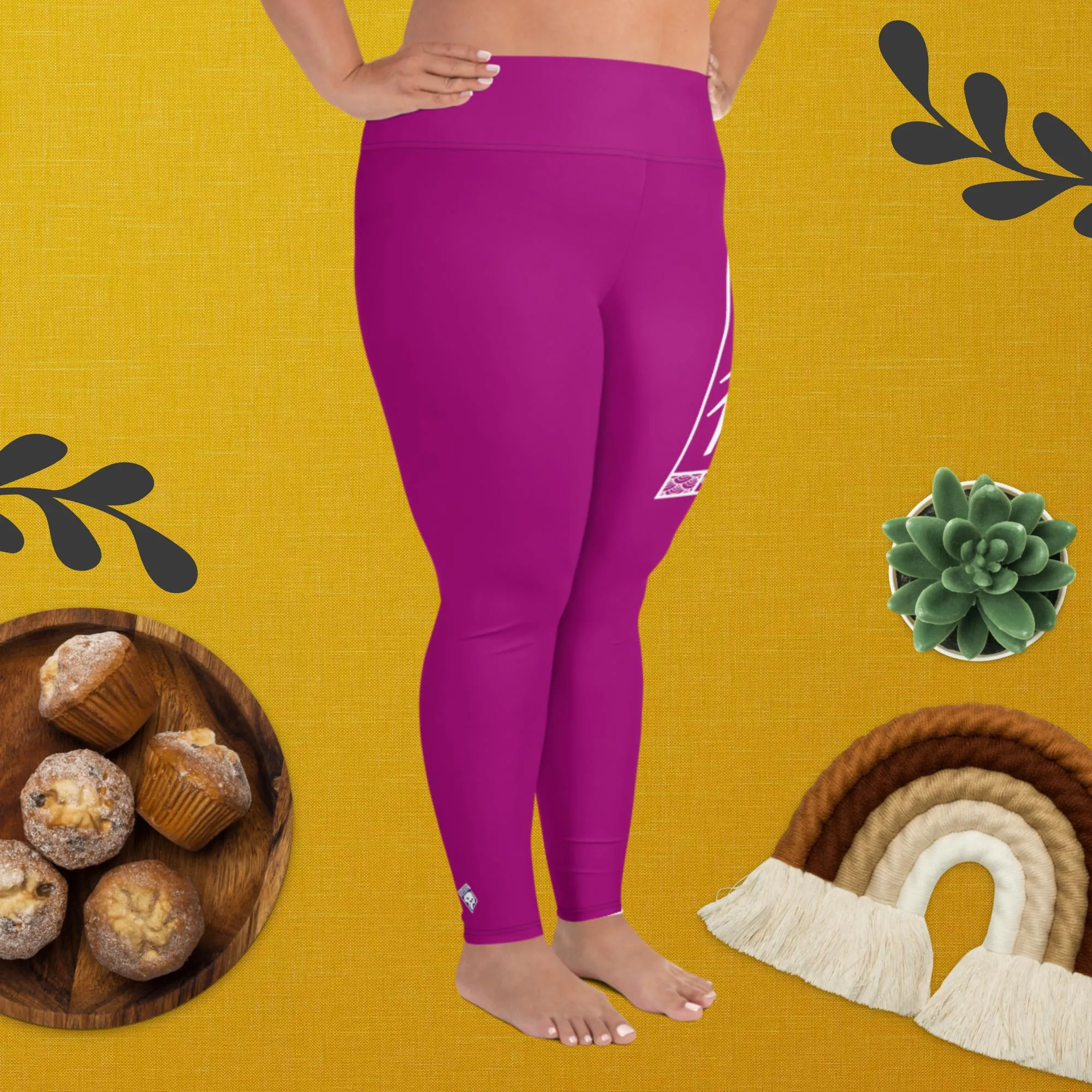 Women's Plus Size Yoga Pants Workout Leggings For Jiu Jitsu 014 - Fresh Eggplant