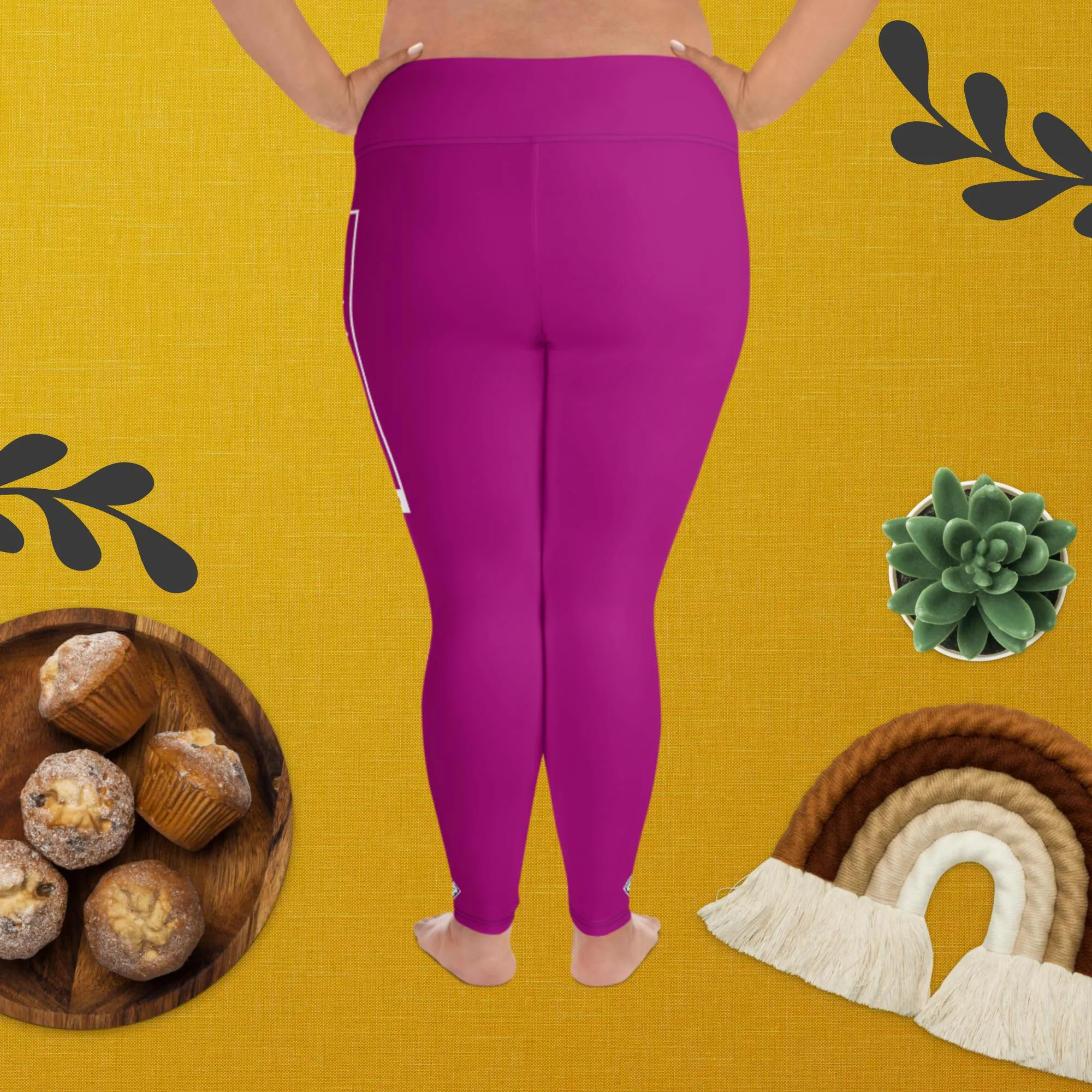 Women's Plus Size Yoga Pants Workout Leggings For Jiu Jitsu 014 - Fresh Eggplant