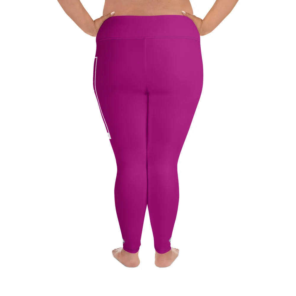 Women's Plus Size Yoga Pants Workout Leggings For Jiu Jitsu 014 - Fresh Eggplant