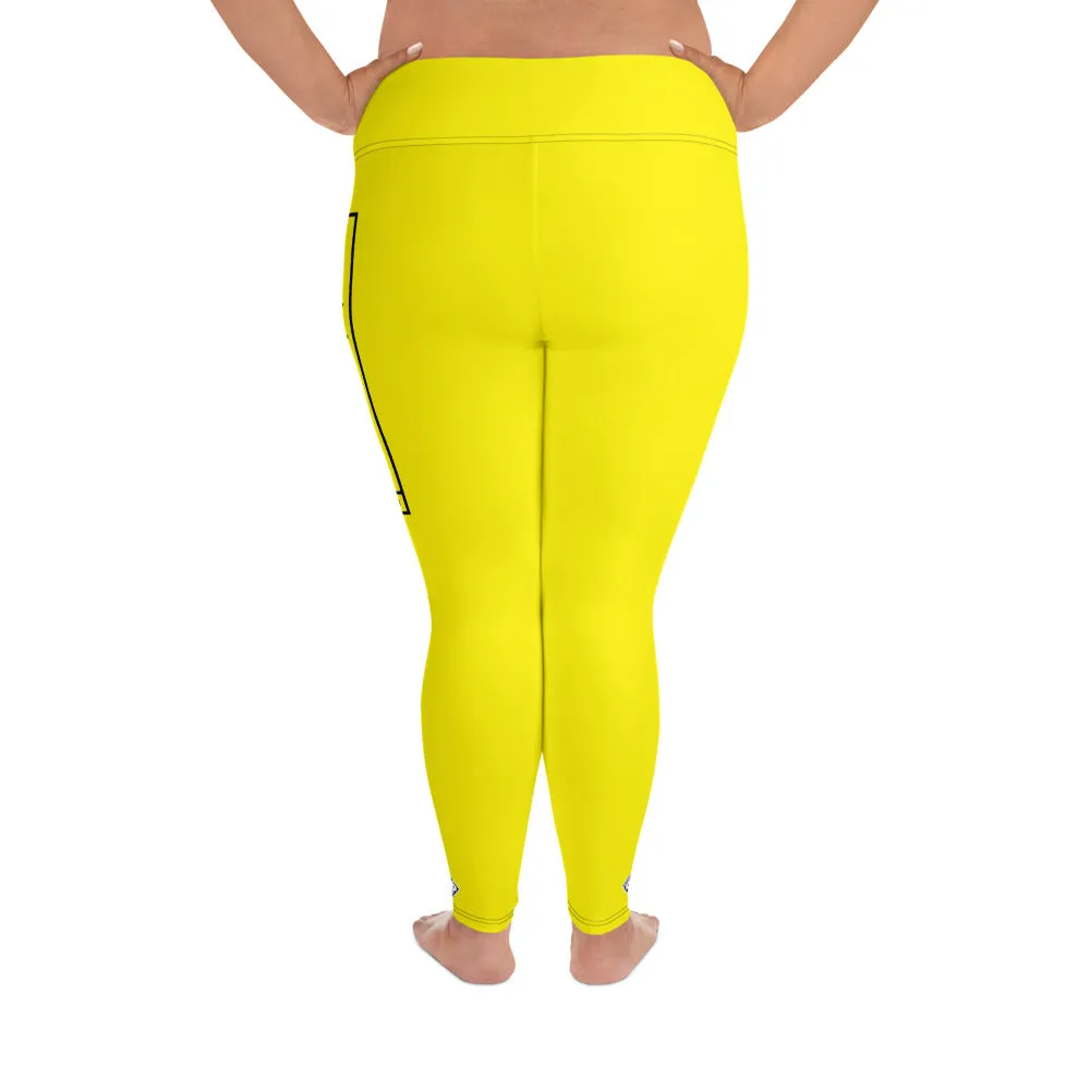 Women's Plus Size Yoga Pants Workout Leggings For Jiu Jitsu 017 - Golden Sun