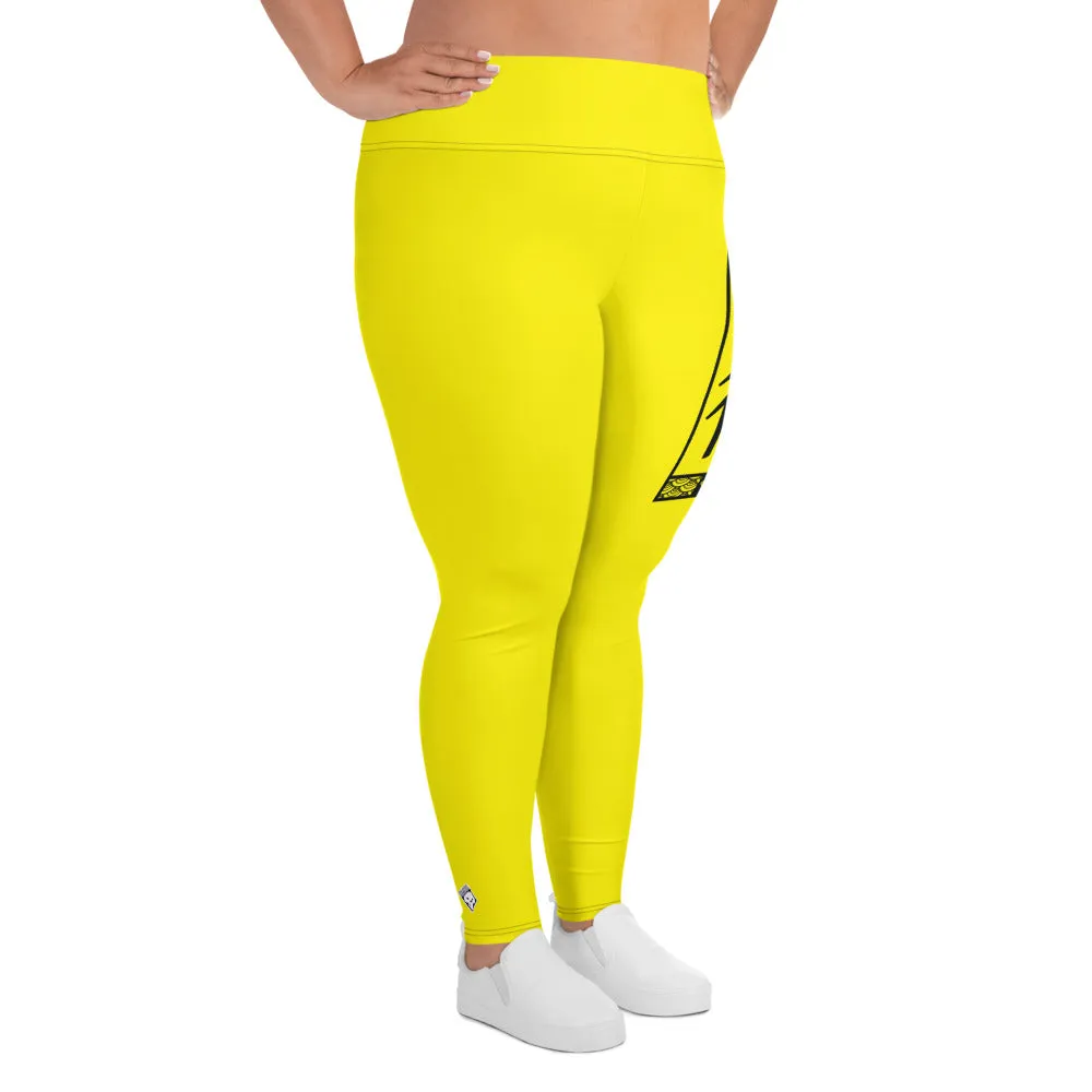 Women's Plus Size Yoga Pants Workout Leggings For Jiu Jitsu 017 - Golden Sun